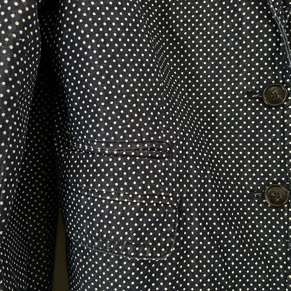 J. Crew School Boy Indigo Polka Dot Blazer Size 12 - Picture 3 of 9